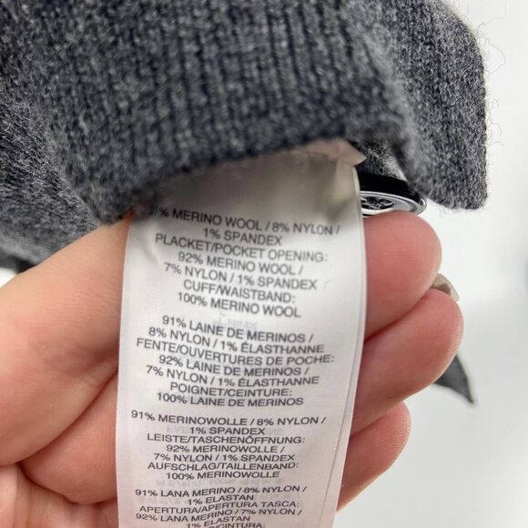 J. Crew Charcoal Gray V neck Long button Wool Cardigan Sweater womens xs - Picture 4 of 6